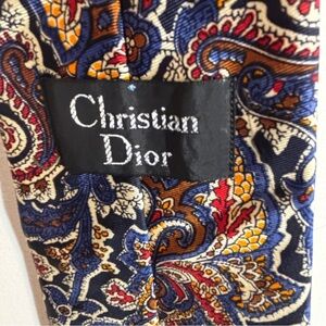 CHRISTIAN DIOR Paisley Patterned Tie Multicolor Vintage